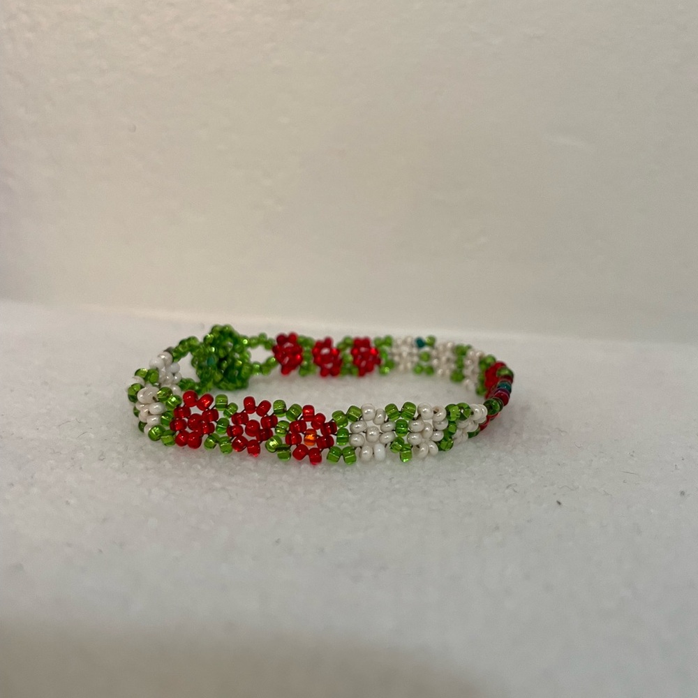 Huichol Beaded Flower Bracelet